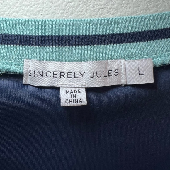 Sincerely Jules Women's Athletic Dress Navy Tennis Shelf Bra Sleeveless Sz Large - Picture 10 of 12